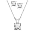 thumbnail image 1 of Set of Sterling Silver with Pendant and Earring in Natural White Topaz-with 18" Chain, 1 of 3