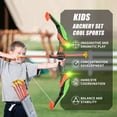 thumbnail image 6 of MAVOLIO Kids Bow and Arrow Set with LED Light Up, Kids Archery Set Outdoor Indoor Sport Toys for Boys Girls Ages 4-12, 16 Suction Cup Arrows with Standing Target & Quivers, 6 of 9