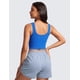 thumbnail image 2 of Top corto acanalado con escote en U CRZ YOGA azul talla S, 2 of 5