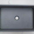 Handmade Concrete Grey Rectangle Vessel Bathroom Sink Freestanding