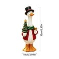 thumbnail image 2 of Porch Goose Statue Christmas Holiday Outfit Tabletop and Front Porch Decor Indoor Outdoor Festive Home Decoration for Seasonal Displays Gifting, 2 of 4