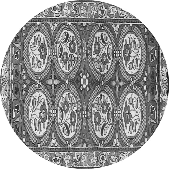 Ahgly Company Indoor Round Persian Gray Traditional Area Rugs, 3' Round