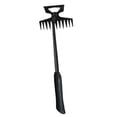 thumbnail image 2 of Rake de eliminación de desmalezando, rastrillo de desmalezado de jardín, malezas manuales de malezas que afloja la hierba de suelo para plantar patio Mango negro, 2 of 8