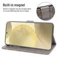 thumbnail image 6 of Compatible with Samsung Galaxy S24 Plus/S25 Plus S24+ S25+ 5G Wallet Phone Case and Tempered Glass Screen Protector Flip Credit Card Holder Stand Mandala Flower Cell Cover for S24Plus S25Plus Gray, 6 of 9