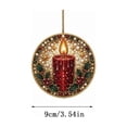 thumbnail image 3 of 6 Pack Acrylic Christmas Ornament DIY Diamond Painting Kit, Pearl Art Kit for Adult, Hanging Diamond Art Ornament Set, Xmas Tree Decor Craft Gift, 3 of 6