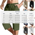 thumbnail image 3 of Men's Capri Shorts Quickly Dry Drawstring Cargo Shorts with Multi Pockets Casual Knee-Length Hiking Shorts for Summer Beach Vacation, 3 of 5