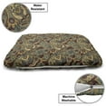 thumbnail image 3 of Paisley Pet Bed, Iranian Hippie Themed Textured Floral Ornament Persian Art, Chew Resistant Pad for Dogs and Cats Cushion with Removable Cover, 24" x 39", Sand Brown Chocolate, by Ambesonne, 3 of 4