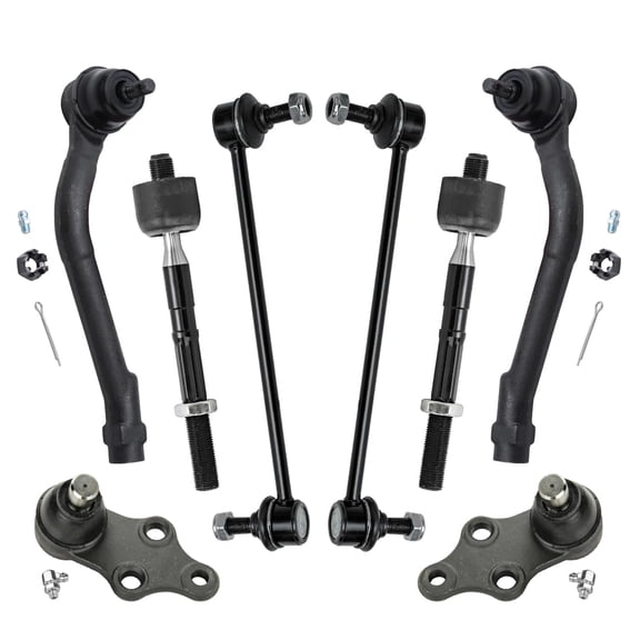 Detroit Axle - 2.4L Front Suspension Kit for Hyundai 2011 2012 Sonata, 4 Outer Inner Tie Rods 2 Sway Bar Links 2 Lower Ball Joints