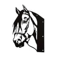 thumbnail image 2 of Metal Horse Wall Art with Rustic Patina Finish for Outdoor Garden and Patio Decor, Weather Resistant Farmhouse Animal Silhouette Sculpture for Fence and Exterior Wall, 2 of 6