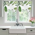 thumbnail image 4 of Green Leaves Balloon Curtains for Windows, Bedroom Curtains 54 Inch Length, Tropical Summer Botanical Watercolor Elegant Leaf Tie Up Curtains Panels Thermal Insulated Bathroom Curtains Window 42"x54", 4 of 8