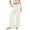Beige, variant on Utoimkio Women's Wide Leg Linen Lounge Pants High Waisted Drawstring Casual Loose Harem Pants for Women with Pockets