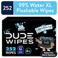 thumbnail image 3 of LiL' DUDE Flushable Wipes, Extra Large Fragrance Free Wet Wipes, 252 Count, 6 Pack, 3 of 11