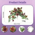 thumbnail image 6 of Artificial Fake Flowers Plants for Outdoor Decoration, Realistic Faux Petunias Silk Flower UV Resistant No Fade Floral for Home Outside Garden Balcony Yard Porch Indoor Decor, 1Pc(Red,27x17"), 6 of 7