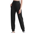 thumbnail image 1 of SUNSIOM Women Spring Autumn Baggy Pants Solid Color Elastic Waist Sweatpants Jogger Pants, 1 of 6