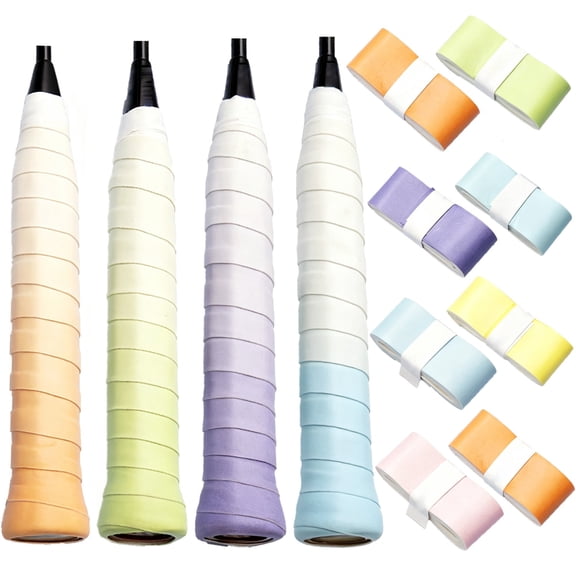 12PCS Tennis Racket Grip Tape – Gradient Overgrip, Anti-Slip & Sweat-Absorbent