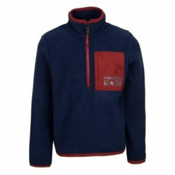 Converse Big Boys Micro Fleece Half-zip Sweatshirt- Obsidia S 0