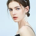thumbnail image 5 of Acrylic Petal Earrings for Women Boho Flower Earrings Long Floral Tassel Earrings Long Rose Flower Hanging Resin Floral Statement Earring Jewellery Gifts, 5 of 15