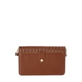 thumbnail image 2 of Time and Tru Women's Gigi Quilted Flap Top Wallet, Cognac, 2 of 5