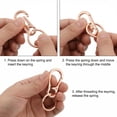 thumbnail image 7 of DF Metal Spring Clasp Keychain with Split Key Ring, Durable Carabiner Key Holder for Keys, Bags, Purses, Assorted 4 Colors, 7 of 7