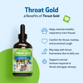 thumbnail image 5 of Pet Wellbeing - Throat Gold for Dogs - Natural Herbal Cough, Throat and Respiratory Support for Canines - 4oz (118ml), 5 of 9