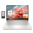 thumbnail image 1 of HP Stream 14" HD Laptop, Intel Celeron N4120, 8GB RAM, 288GB Storage(128GB eMMC+160GB Docking Station Set), Intel UHD Graphics, Webcam, 1 Year Office 365, Windows 11 S, Rose Gold, 1 of 9