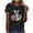 A33 Black, variant on Short Sleeve T-Shirts Women Leopard Print Easter Bunny Floral Graphic Cotton tops Soft Breathable Relaxed Fit Casual Summer Tees XXL