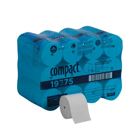 Clear Coreless Rolls - Compact® (19375) Coreless 2-Ply Recycled Toilet Paper by GP PRO (Georgia-Pacific), 1000 Sheets Per Roll, 36 Rolls Per Case