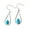 turquoise, variant on Real 925 Sterling Silver Dangle Drop Earrings For Women, Natural Turquoise Cabochon Pear Blue Gemstone Beautiful December Birthstone Gifts