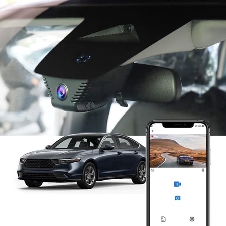 Fitcamx 4K Dash Cam for Honda Accord & Hybrid 2023-2026 (Gen11), OEM Look WiFi, Night Vision, Loop Recording, G-Sensor, 64GB