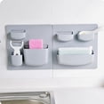 thumbnail image 4 of No-Drilling Shower Shelf for Bathroom, Home Bathroom Kitchen Self-Adhesive Wall Storage Rack Punch-Free Shelf Organizer, 4 of 8