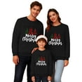 thumbnail image 5 of Rotm Family Matching Christmas Shirts Christmas Family Matching Sweatshirt Long Sleeve Cartoon Print Blouse Shirts Trendy O-Neck Xmas Ugly Shirt for Family Black,M, 5 of 6