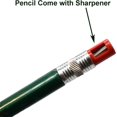 thumbnail image 3 of xianyou-12 PCS Crayon Mécanique avec Taille-Crayon Nouveauté Non Affûtant Crayon Automatique avec 12 Pcs Recharges de Plomb 2B 2.0 mm Classique Rouge Vert Poteau Plastique Simulation Bois pour École Écriture, 3 of 4