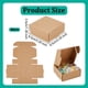 thumbnail image 2 of 50 cajas pequeñas de cartón de 8,4 x 8,4 x 3,6 cm (3,3 x 3,3 x 1,4 pulgadas), cuadradas, para joyería, de cartón kraft marrón, para regalos, cajas de cartón corrugado para envíos., 2 of 6