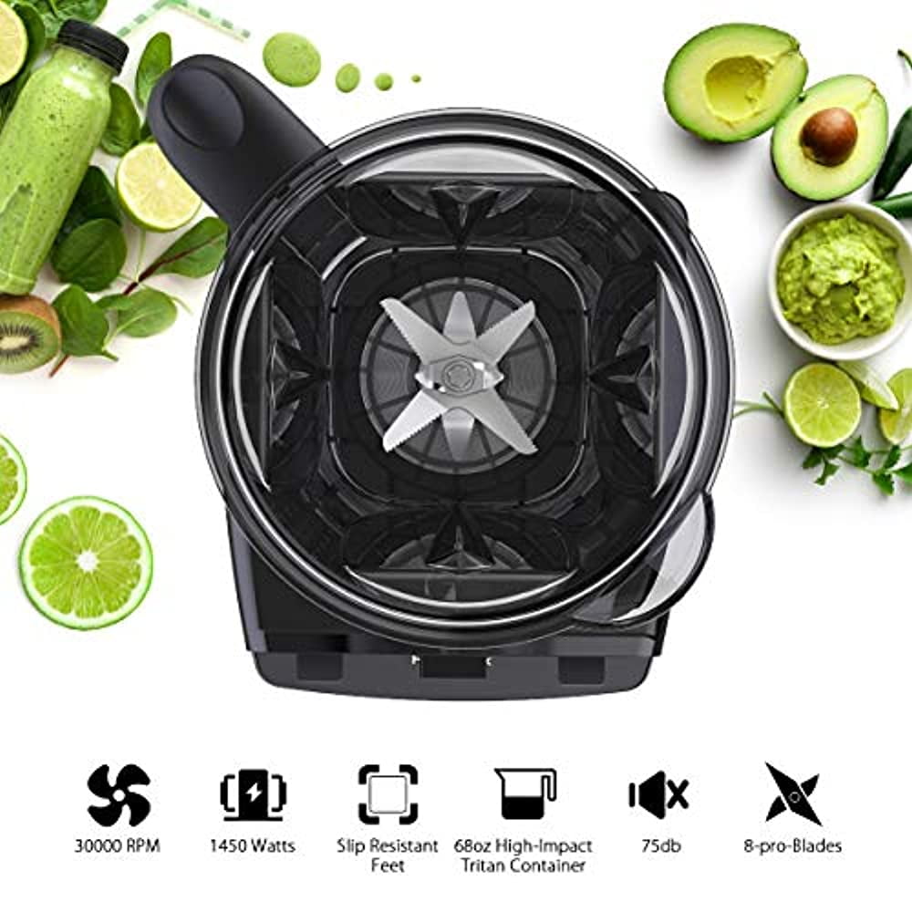 homgeek Smoothie Blender 10-speeds Countertop Blender for Shakes and Smoothies