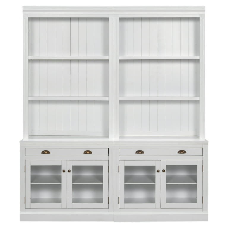 Harper & Bright Designs Tall Wood Bookshelf Set of 2, Bookcases