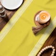 thumbnail image 5 of Yellow Abstract Art Table Runner, Greek Key Geometric Country Farm Cotton Linen Kitchen Table Decoration Washable Dining Tabletop Runners for Home Party Decor 18x72 Inches, 5 of 9