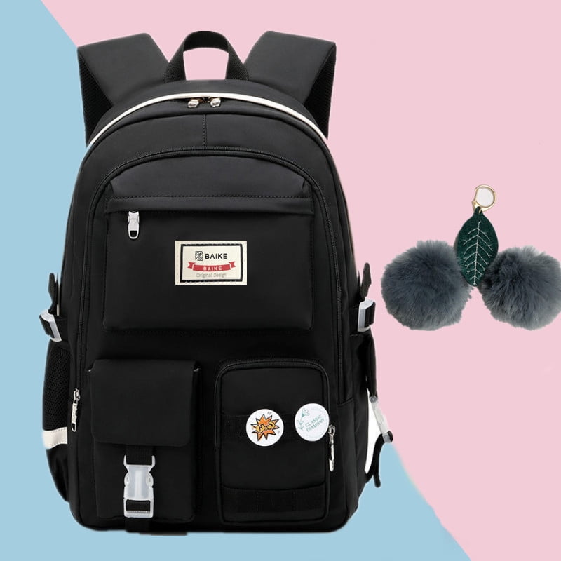 Black Design 1 Backpack Womens Rucksack Anti Theft Small Ladies Girls College School Lightweight Stylish Travel Fashion Large Capacity 