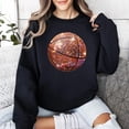 thumbnail image 3 of Basketball Faux Glitter Sweatshirt for Women Trendy Girly Baseketball Player Pullover Black Sweatshirt Adult Large, 3 of 4