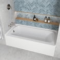 thumbnail image 3 of Streamline NAL-5420-BNK 60 in. x 30 in. Acrylic Right-Hand Drain Alcove Bathtub in Glossy White With External Drain in Brushed Nickel, 3 of 10