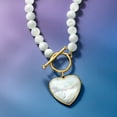thumbnail image 5 of Ross-Simons Mother-Of-Pearl Heart Toggle Necklace in 18kt Gold Over Sterling, Women's, Adult, 5 of 6