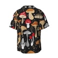 thumbnail image 7 of Picia Various Mushrooms Men's Linen Shirts Short Sleeve Cuban Beach Shirts Casual Shirts Button Down Shirt for Men Beach Summer Wedding Shirt-XX-Large, 7 of 7