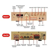 Bluetooth5.0 HiFi Stereo Amplifier FM 5 Channel LED Digital Home Cinema Home Theater Amplifiers Home Amplifiers