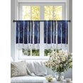 thumbnail image 4 of Blue Forest Sheer Curtains for Living Room Bedroom Vintage Night Trees Trunk Branch Sheer Curtains 45 Inch Long 2 Panels Set Light Filtering Curtain Window Treatments Drapes for Dining Room, 4 of 6