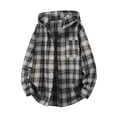 thumbnail image 4 of Ceisia Men's Oversize Hooded Plaid Shirt (Polyester-Cotton) Multi-Pattern for Spring/Summer Gift, 4 of 9