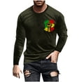 thumbnail image 2 of Blusas y camisas de manga larga con cuello redondo para hombre, blusa con estampado de liberación, de manga larga y cuello redondo, blusa para hombre., 2 of 5