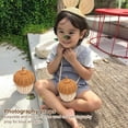 thumbnail image 2 of Kids Rattan Storage Basket, Small Acorn Shape Woven Handbag Handmade Wicker Storage Basket with Lid Decorative Shoulder Bag for Photography Prop[L], 2 of 9