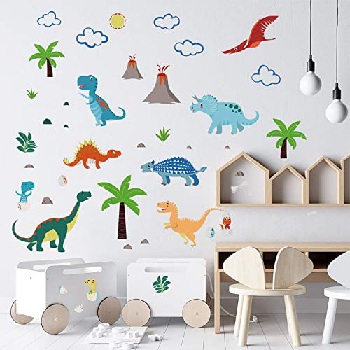 Dinosaur Wall Stickers Nursery Wall Stickers Dinosaur Wall Decals for Kids Boys 