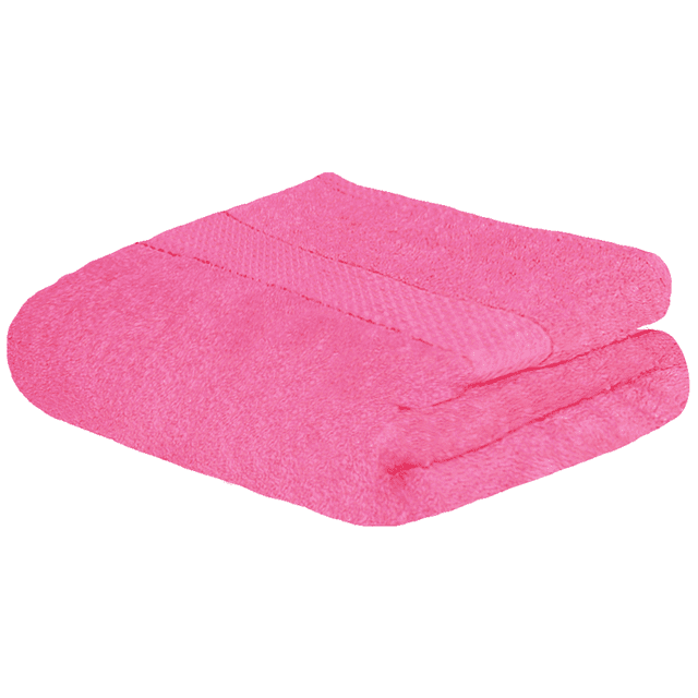 Toalla Baño Completo colores varios, 150x80cm - 620gr Suave Y Absorbente- Cenefa Bordada - ROSA 2