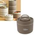 thumbnail image 1 of Boîte à Lunch Isolée en Acier Inoxydable Empilable, 2 Attaches Rondes 550ml Boîte à Lunch Isolée en Acier Inoxydable pour l'École, 1 of 7
