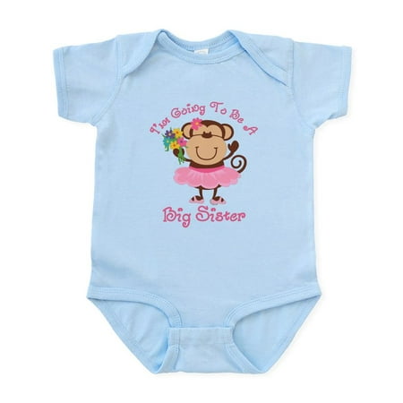 

CafePress - Monkey Future Big Sister Infant Bodysuit - Baby Light Bodysuit Size Newborn - 24 Months